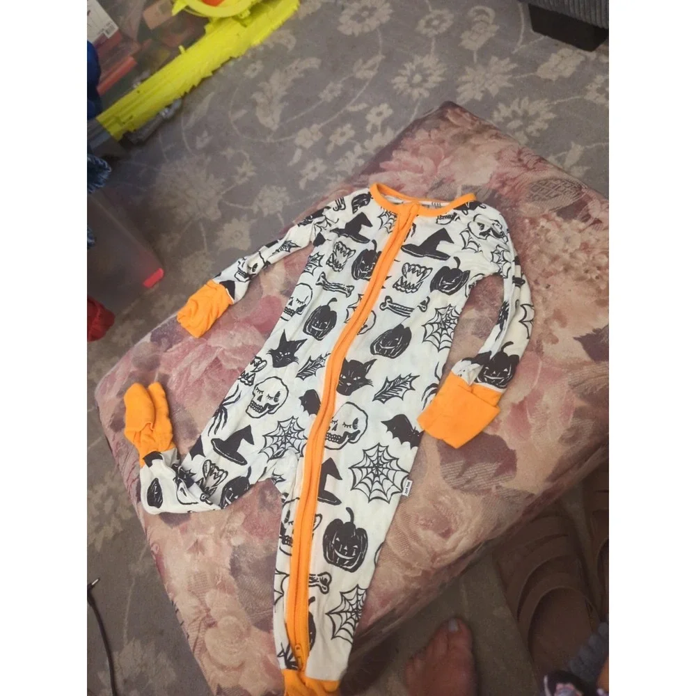 Little Sleepies Halloween Witches Brew Bamboo Pajamas Size 3-6 Months